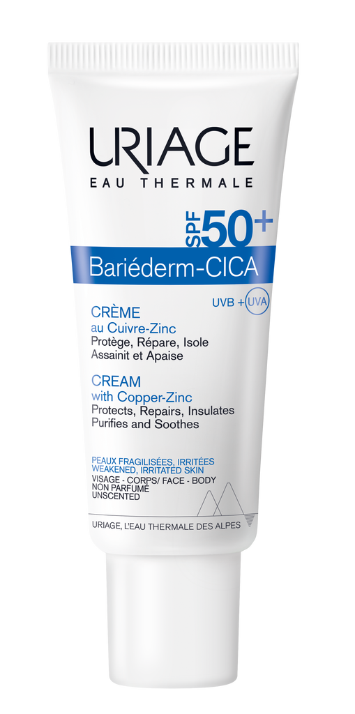 uriage jo Uriage Bariederm Cica‐Cream with Copper and Zinc SPF50+ 40 mL uriage jo Uriage Bariederm Cica‐Cream with Copper and Zinc SPF50+ 40 mL